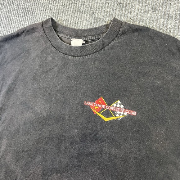 The Unbranded Brand Other - Vintage Lake Tahoe Corvette‎ Club TShirt Large Red Car Graphic Stith Printing